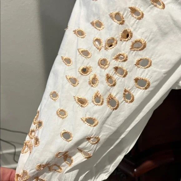 Christian Lacroix White and Peach Mini Dress - Picture 3 of 5